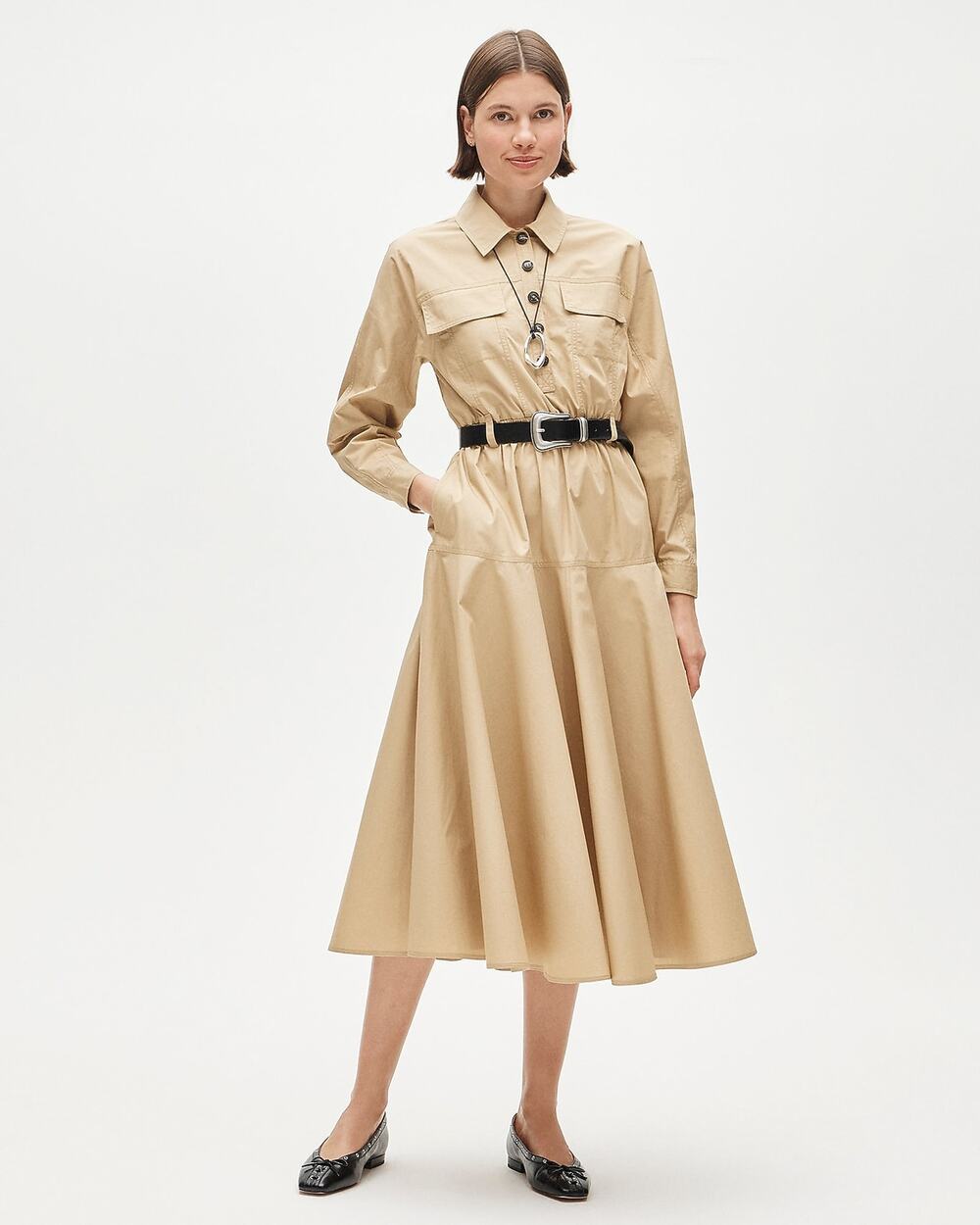 J.Crew Modest Trench shirt-dress in cotton poplin 8
